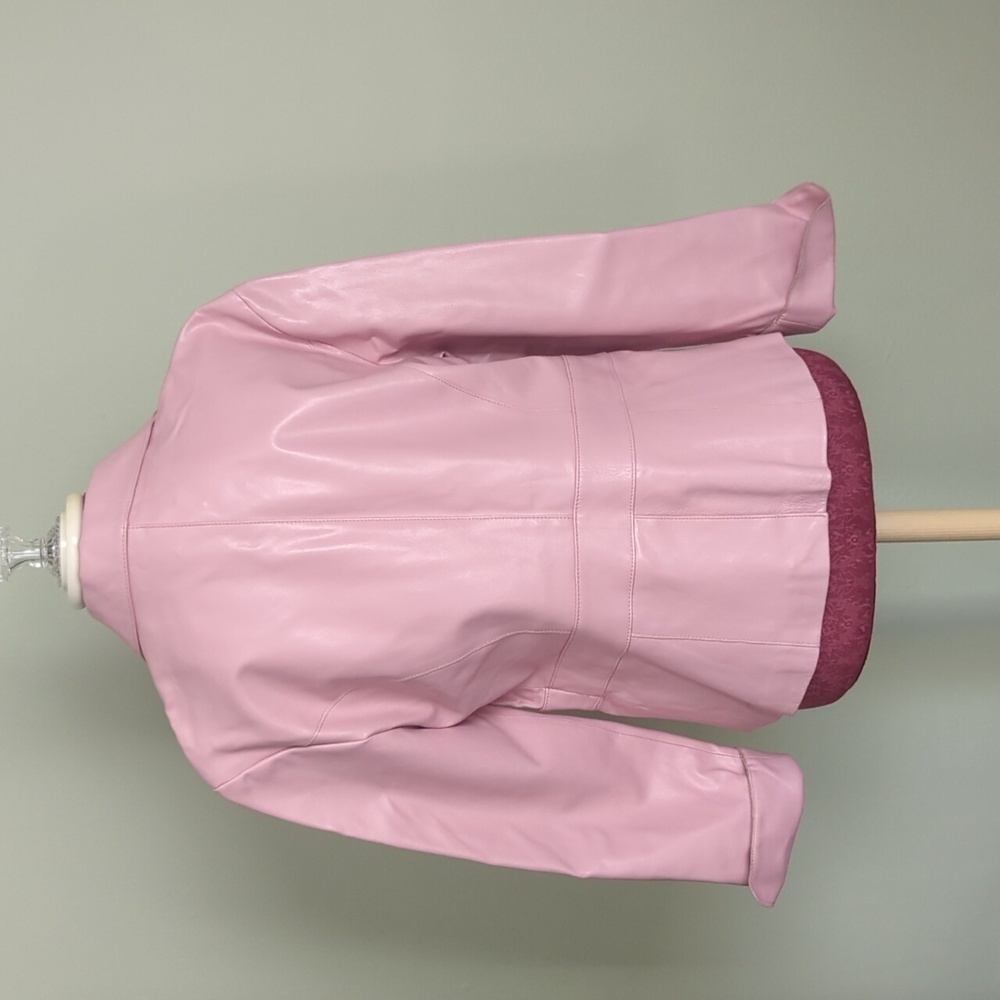 Ami Heather Leather Jacket, Us L - image 3